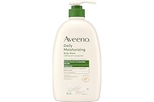 Aveeno Daily Moisturizing Body Wash, Dry Skin Care, Gentle Cleanser, Oat, Shower Product, Lightly Scented. 975mL