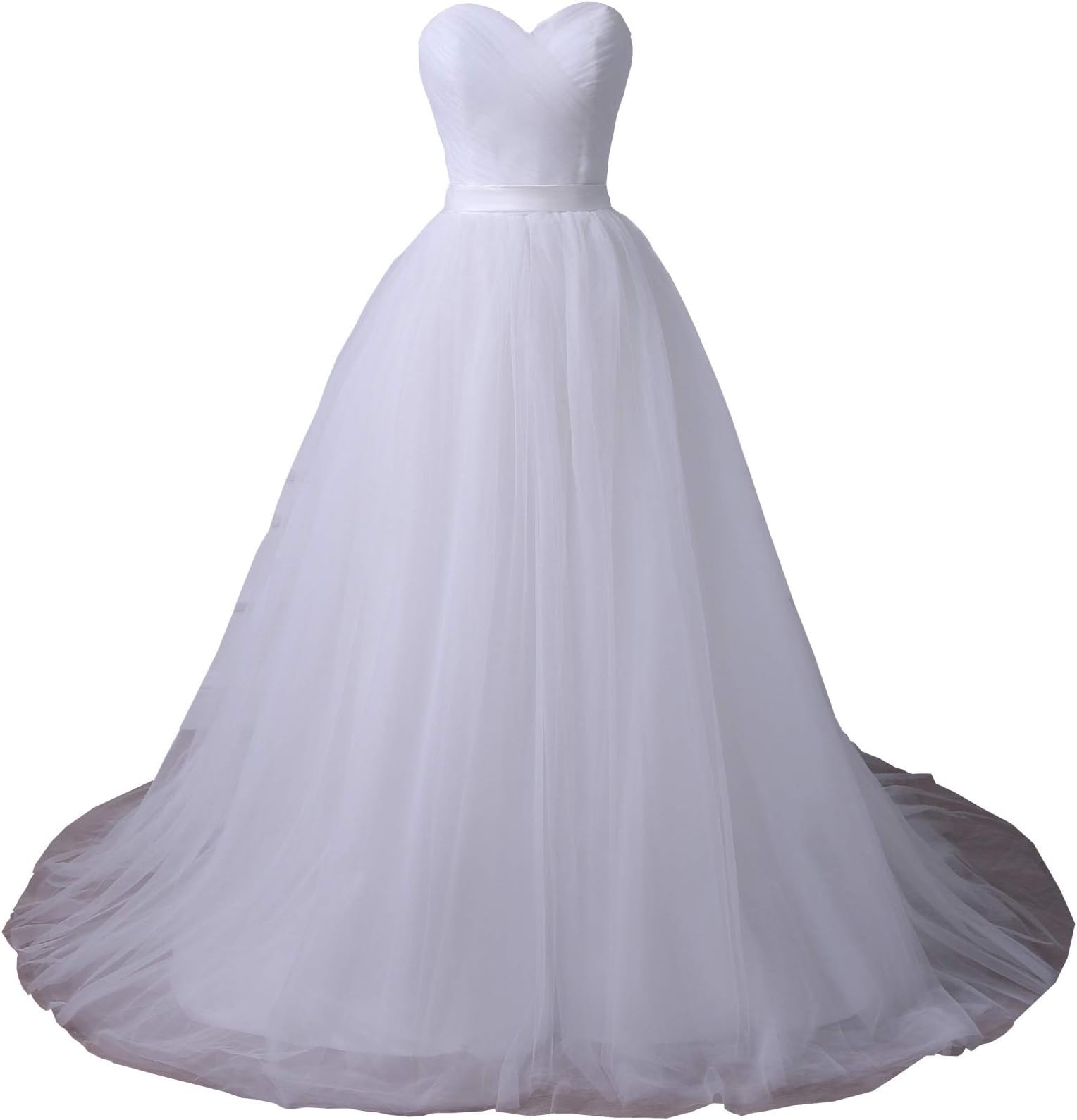 yipeisha Plus Size Wedding Dresses Sweetheart Sleeveless Corset Bridal Gown with Pleats