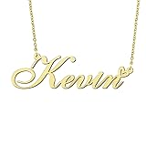 BYBWBL Kevin Name Pendant Necklace 18k Gold Plated