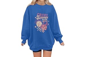 GENERIC Sweatshirt for Women Summer Concert Sweatshirt | 1989 Oversized Sweatshirts for Women Loose Fit Pullover Concert Blouse