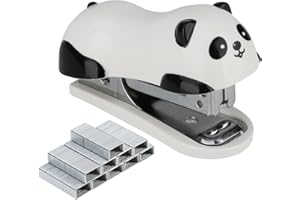 ARTYEA Cute Panda Mini Desktop Stapler, Home Stapler with 1000 Staples