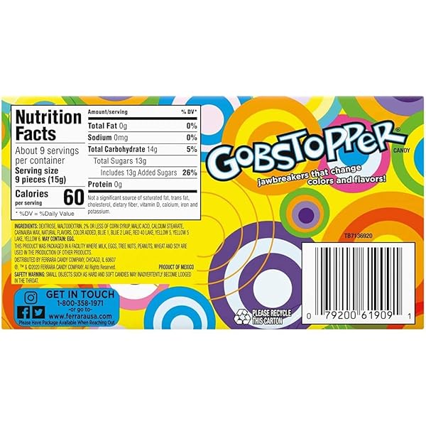 GOBSTOPPER, CANDY THEATER BOX, 5 OZ