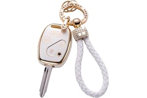 Gematay for Honda Key Fob Cover with Keychain Lanyard, Key Fob Protector Compatible with Honda 2003-2012 Accord / 2006-2013 Civic EX / 2009-2015 Pilot /2005-2006 CR-V Smart Key Case Holder