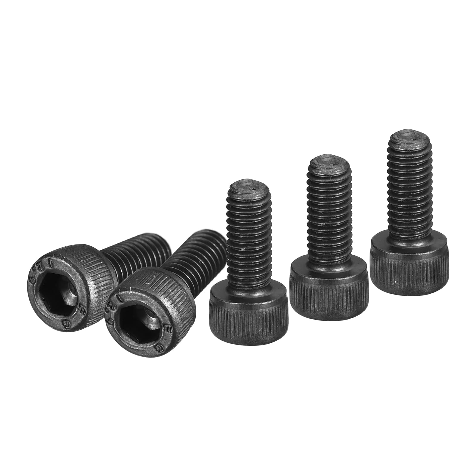 DTGN M5x12mm Socket Head Cap Screws Bolts, 50Pcs 12.9 Grade Alloy Steel, Metric Machine Hex Socket Screw, Hex Drive, Black Oxide Finish, UNC Coarse Thread Fully Threaded