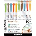 Zebra Pen Desert Set, Includes 5 Mildliner Highlighters and 5 Mildliner Brush Pens, Assorted Desert Ink Colors, 10-Pack