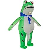 Stegosaurus Inflatable Costume Adult Frog Halloween Cute Animal Costumes Funny Blow Up Suit for Men Women Cosplay Party