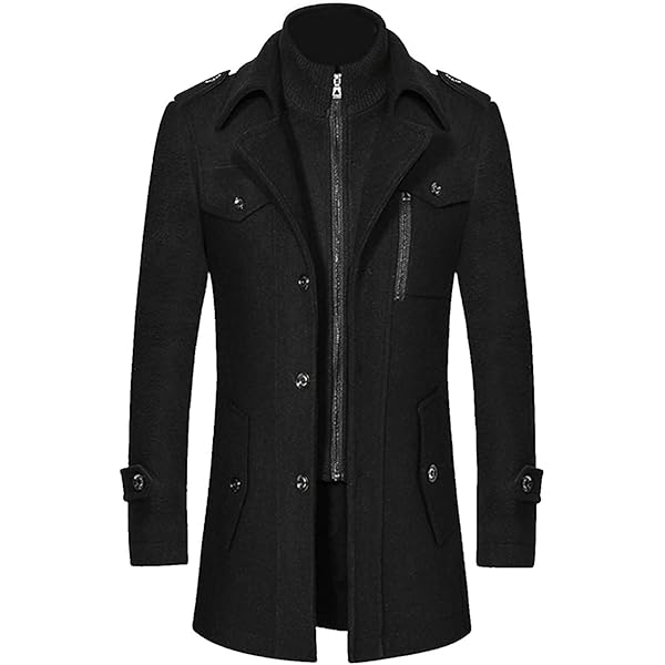 ジャケット・アウター oksoon pea coat black oksoon pea coat black