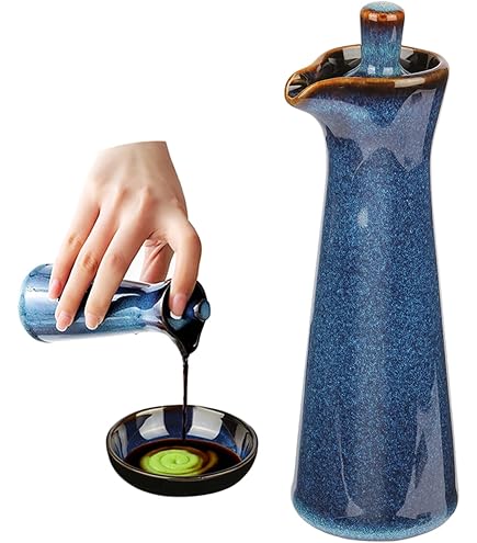 Botella De Cerámica Estilo Japonés Para Aceite Y Salsa De Soja, 200 Ml, Con Tapa Hermética, Ideal Para Cocina Y Mesa