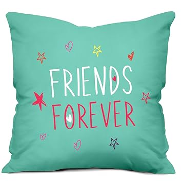 Buy Gifties Friends Forever Digital Printed Cushion Cover With Filler 12 X 12 Inches Best Friends Happy Friendship Day Gift Wrap Indian Gifts Birthday Gifts Gift Cushions Online At Low Prices In India Amazon In