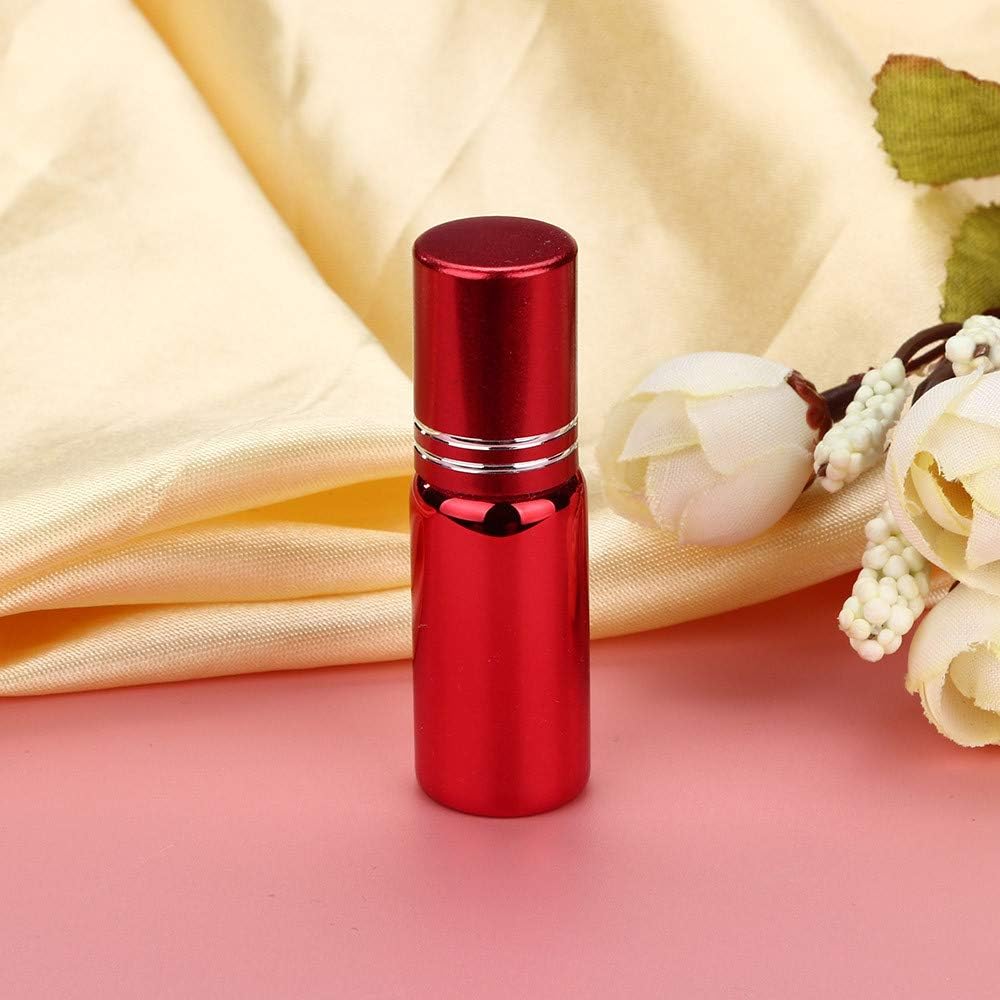 1Pcs Mini Leakproof Empty Glass Travel Bottle,10ml Glass Roll-on Bottles with Stainless Steel Roller Balls Great Use for Fragrance, Lotion, Essential Oil, Treatment