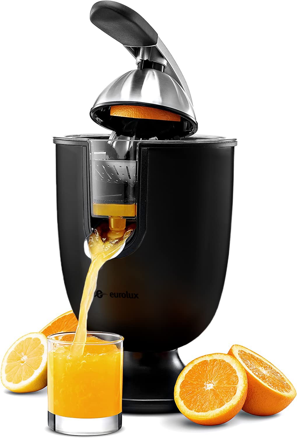 Glass Citrus Juicer Eurolux Electric Orange Juicer Squeezer Pro