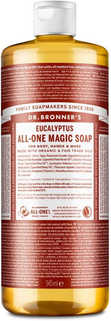 Dr Bronner's Eucalyptus Pure-Castile Liquid Soap 945ml