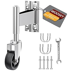 WOOSKY Spring Loaded Tube Gate Casters 4” Heavy