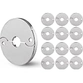 Supply Giant F-24350-12 3/8 in. IPS Floor and Ceiling Split Flange Escutcheon for Steel Pipes, Chrome Plated (Pack of 12)