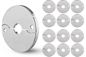 SUPPLYGIANT Supply Giant F-24334-12 1/2 in. IPS Floor and Ceiling Split Flange Escutcheon for Steel Pipes, Chrome Plated (Pack of 12)