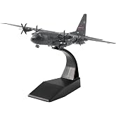 Udnorbay C-130 Hercules Die-cast Airplanes Model-1/200 Scale | Transport Fighter Jet Metal Aircraft Model for Collector, Aviation Enthusiast-Premium Collectiable with Display Stand