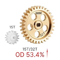 INJORA Brass Transmission Main Gear with Motor