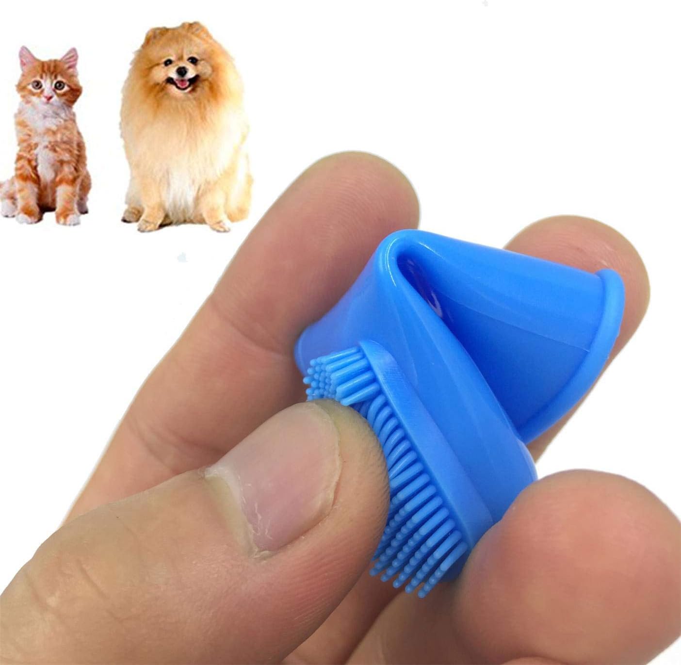 PenVinoo Dog Toothbrush Pet Toothbrush Finger Toothbrush Small to Large Dogs (1pack) : Pet Supplies