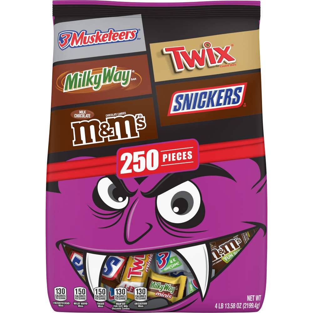 M&M'S, Snickers, Twix, 3 Musketeers & Milky Way Halloween Chocolate Candy Variety Mix