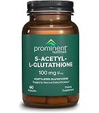 S-Acetyl L-Glutathione 100mg, Detox, Skin + Antioxidant, 60 Capsules