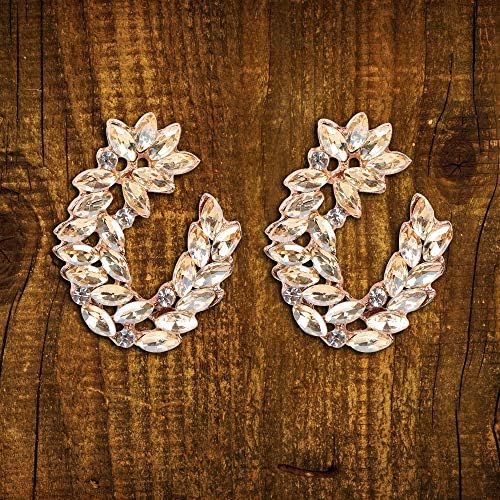 Alcove Fancy Stylish Party Wear Champagne Gold Crystal Dangle & Drop Earrings For Women And Girls