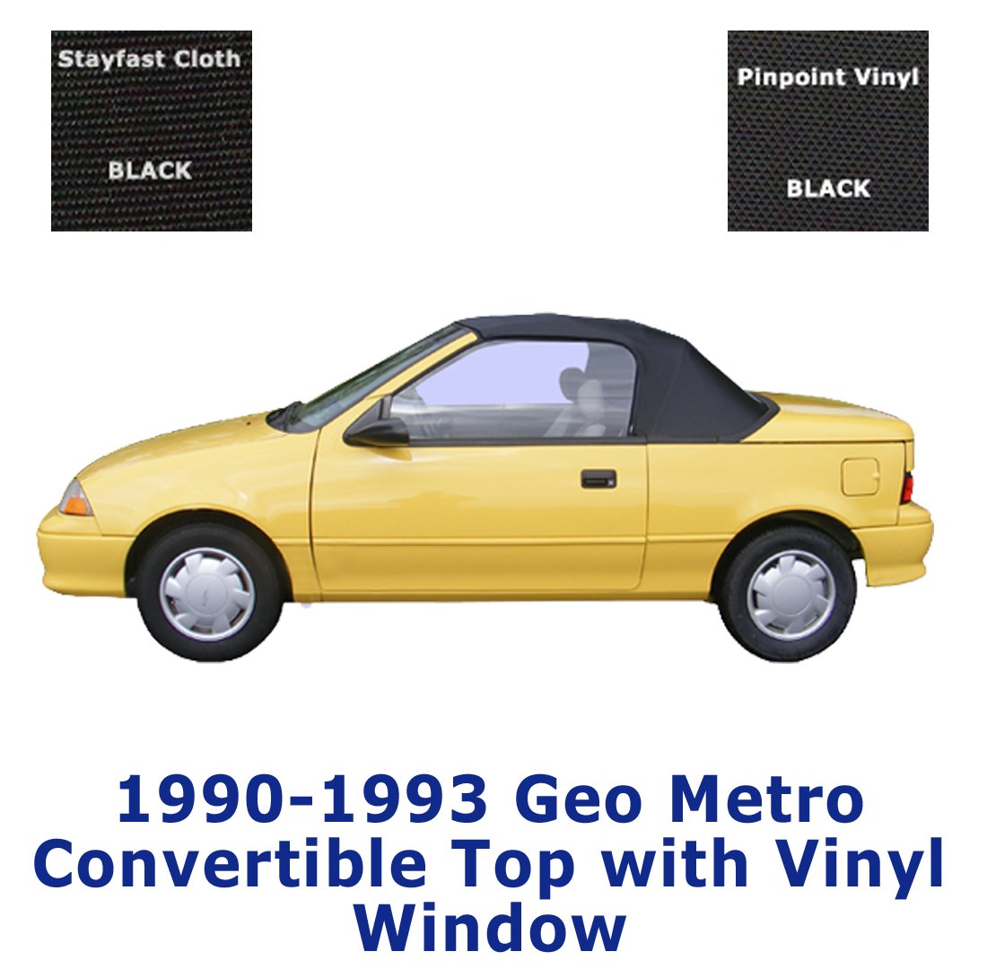 Amazon.com: Geo Metro Convertible Top and Vinyl Window | Black Pinpoint  Vinyl | INSTALL VIDEO: Automotive