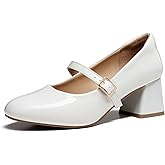 Trary Mary Jane Shoes Women, Chunky Mary Janes Heels for Women Shoes Dressy Casual, Dress Shoes for Women Block Heels Closed Toe Mary Jane Pumps