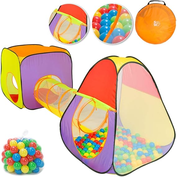 Spielwerk Kids Play Tent Balls Pit Pop Up Toddler Folding Playhouse