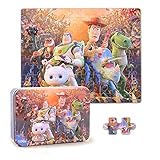 LELEMON 100 Pieces Puzzles for Kids in a Metal Box