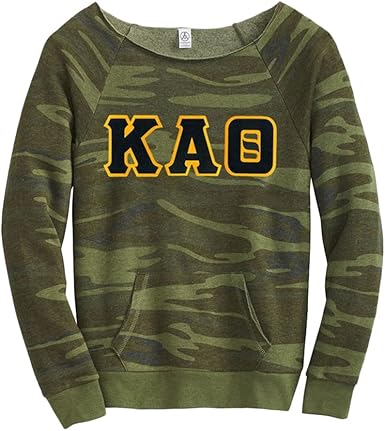 Amazon.com: Kappa Alpha Theta Maniac Camo Fleece Sweatshirt: Clothing