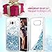 Caka Glitter Case for Galaxy S8 Case Bling Liquid Luxury Fashion Flowing Liquid Floating Sparkle Glitter Girly Girls Women Soft TPU Case for Samsung Galaxy S8 (Blue)