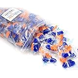 100 Pairs Individually Wrapped Non Toxic Soft Silicone Corded Ear Plugs Reusable Hearing Protection Rubber Earplugs for Work,