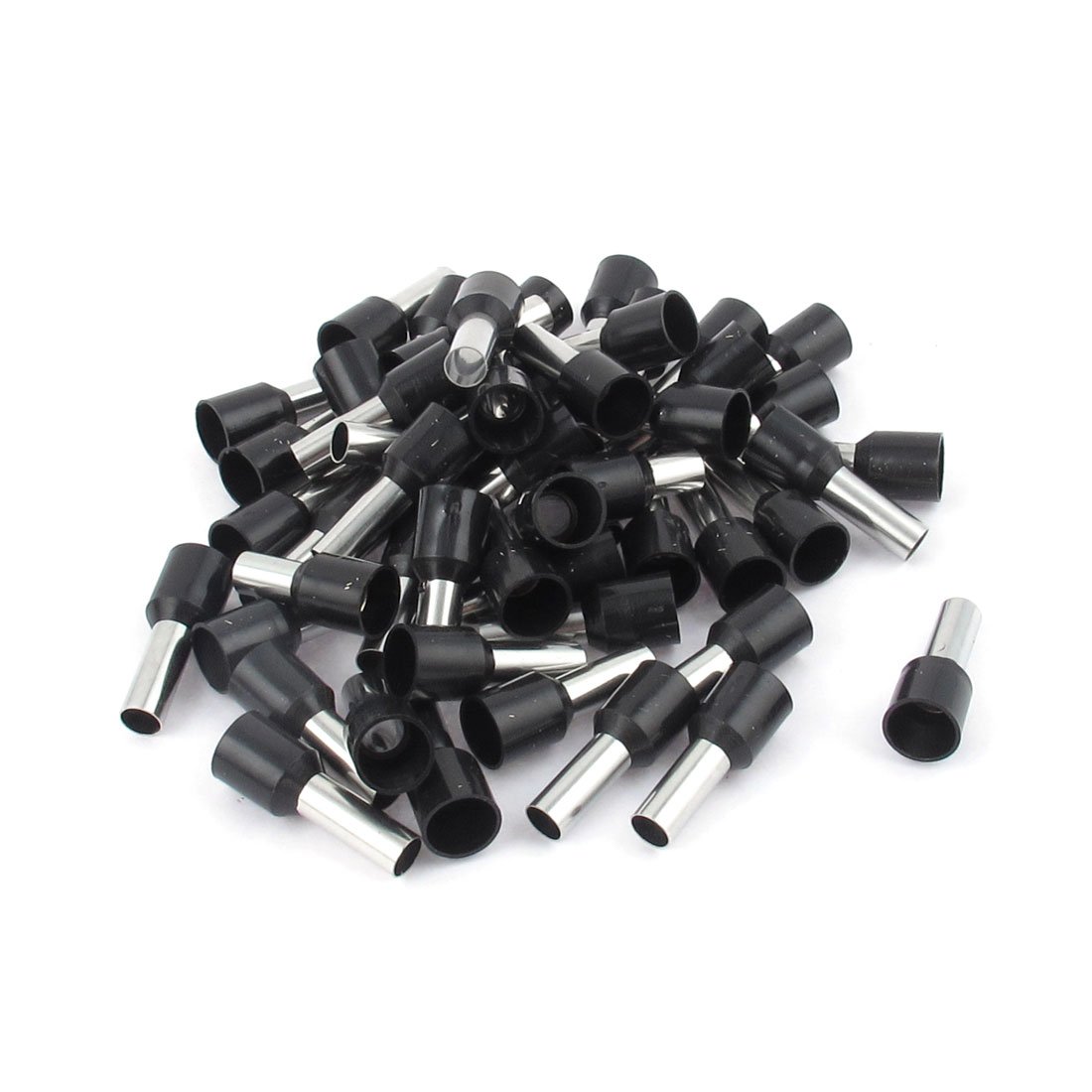 uxcell 50 x Insulated Ferrule Terminal Wire Connector Black E10-12 8AWG 10mm2