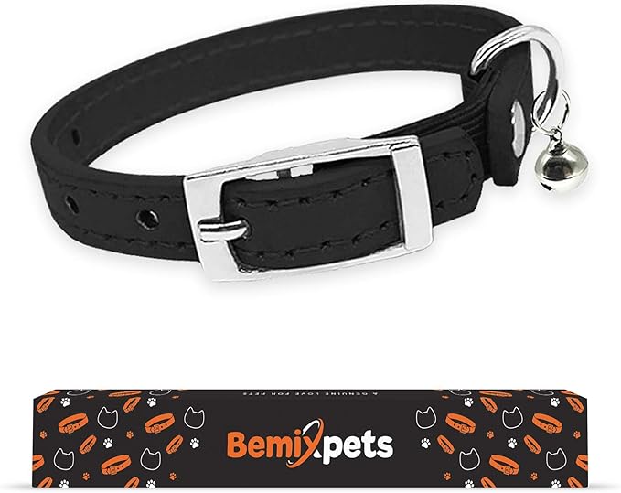 pink leather cat collar