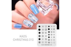 KADS Christmas Stamp Plate Image Template Nail Art Decoration Design Tool Stencil Elk Bell Snowflakes (CH010)