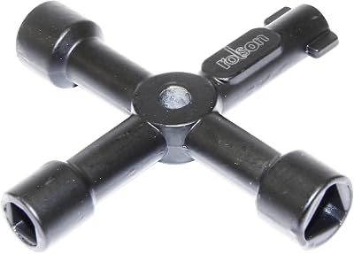 Rolson 22460 Four Way Service Utility Key Hardened Steel Water Gas Electric