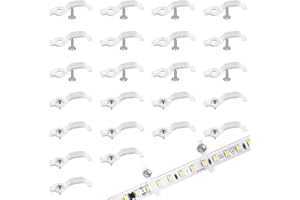 OWOFYDR LED Strip Lights Clips Light Mounting Clips One Side LED Light Clips,100 Screws Included, Ideal for 8mm-10mm Wide Waterproof LED Strip Lights (100)