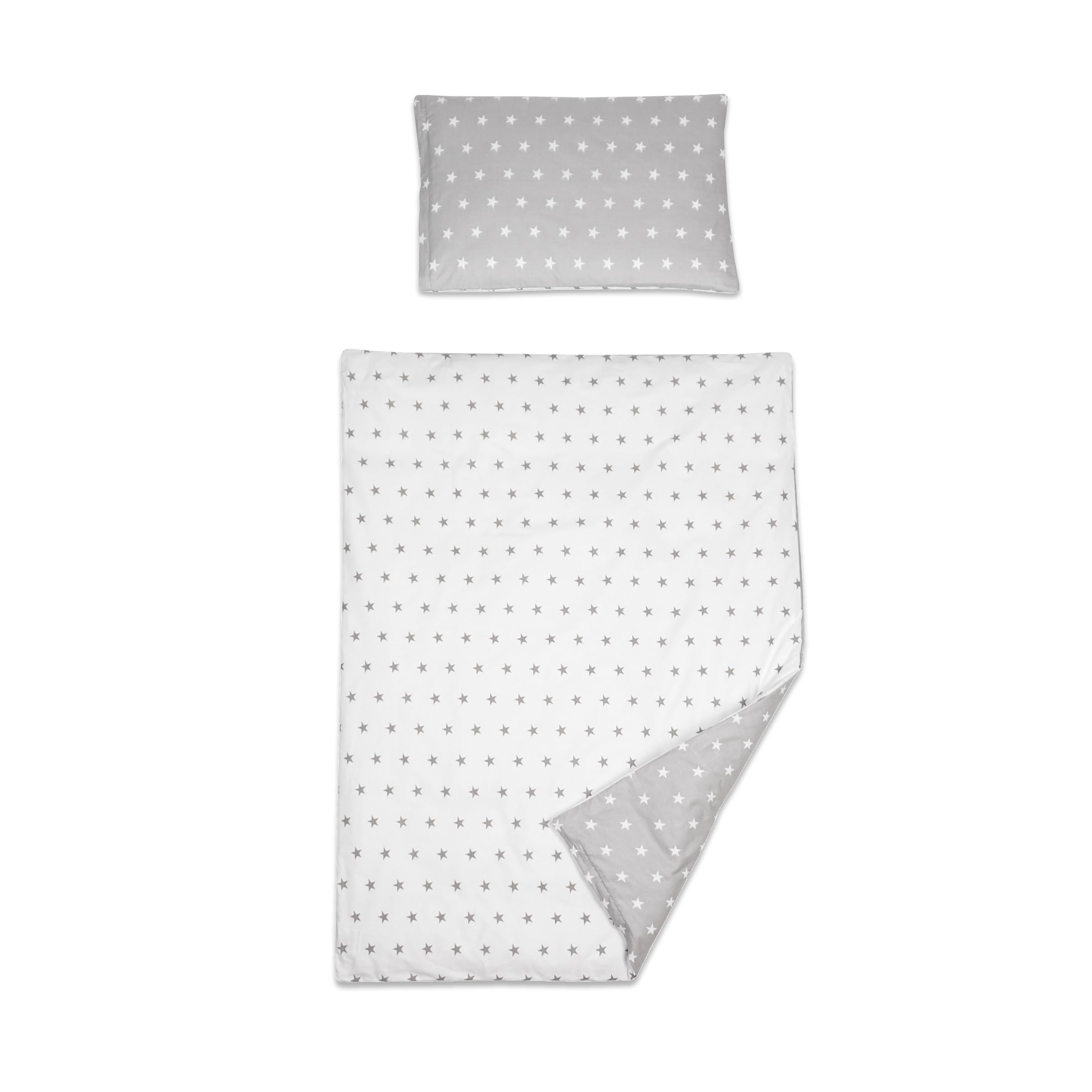 Baby Comfort 2 Piece Duvet Cover & Pillowcase Bedding Set 150x120 cm for Toddler Junior Cot Bed 12M+ (Big Stars)