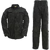 LANBAOSI Men's Tactical Jacket and Pants Military Hunting ACU Uniform 2PC Apparel Suit