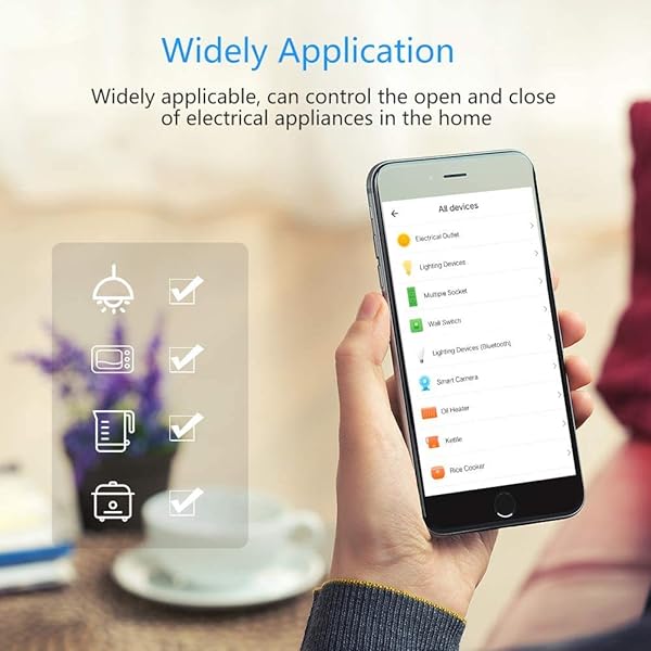 eMylo WiFi Interruptor De Rel Smart Light Switch Inalmbrico Control Remoto Interruptor Temporizadores de automatizacin del hogar Compatible con Alexa Echo Google Home Iphone Android App 1 paquete