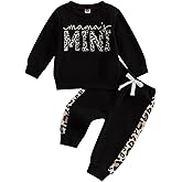 Kupretty Baby Girl Fall Winter Clothes Toddler Outfit Letters Graphic Crewneck Sweatshirts + Joggers Pants Set