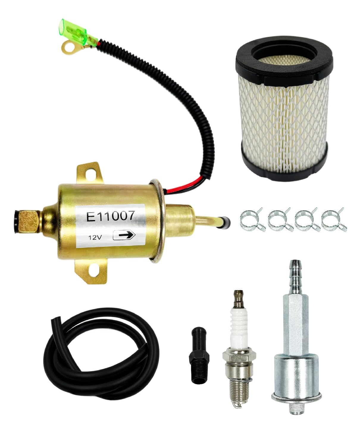 Photo 1 of 149-2311 Fuel Pump Tune Up Kit Includes Parts 149-2457 Fuel Filter, 167-0275 Spark Plug, 1403280 Air Filter Compatible with Cumins Onan Microlite Microquiet RV 4000 Generator