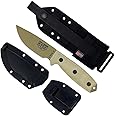 ESEE Knives 3P-MB Fixed Blade Knife w/Molded Polymer Sheath & MOLLE Back (Dark Earth Blade/Black Sheath)