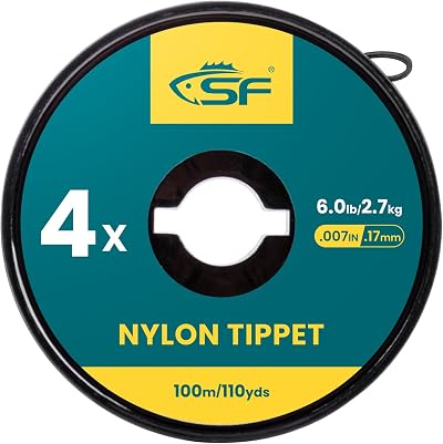 SF Clear Monofilament Nylon Tippet Line 100M 4X Trout Fly Fishing 1 Pack