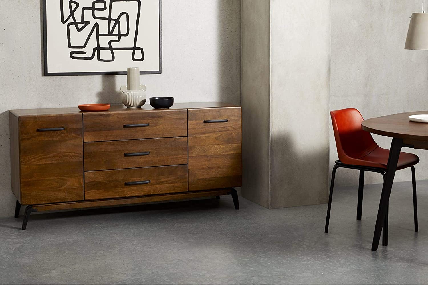 Kartik Wood Craft Solid Wooden Sideboard for Living Room