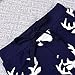 2PCs Baby Deer Print Hoodies with Pocket Top + Striped Long Pants Autumn Outfit Set