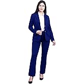 Marycrafts Women's 2 Buttons Business Blazer Pant Suit Set for Work