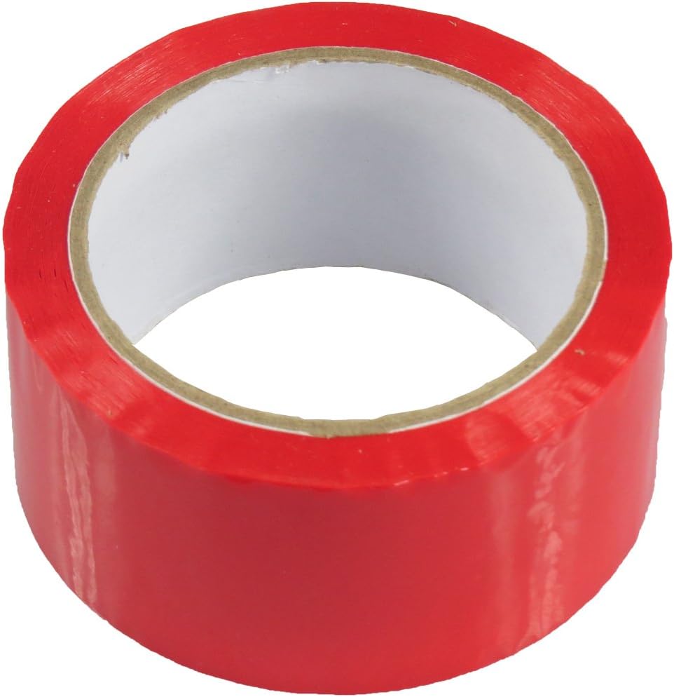 Triplast 48 mm x 66 m Low Noise Packing Parcel Tape - Red (Pack of 2)