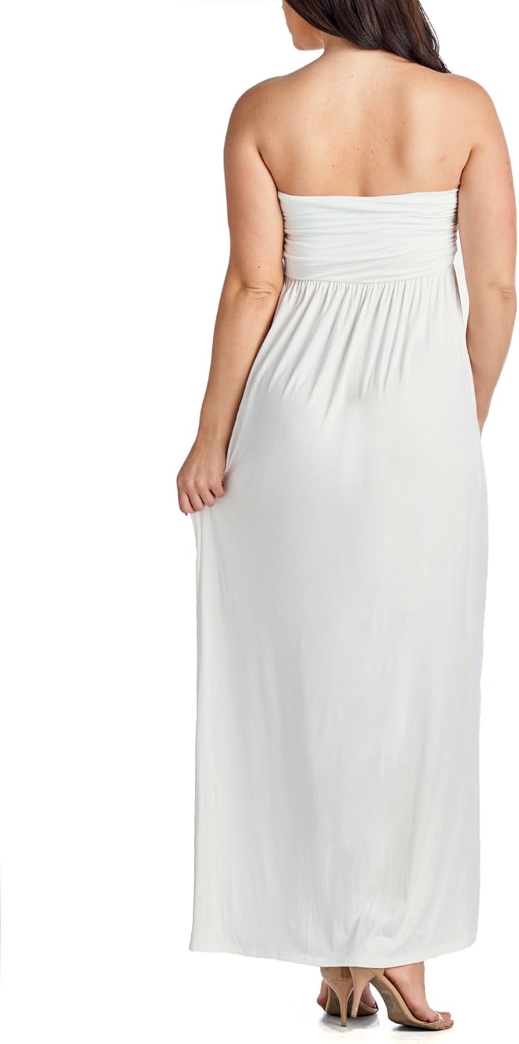 plus size white tube dress