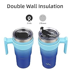 Konokyo 20 oz Tumbler with Handle and 2 Straw 2